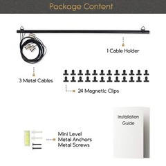 You Have Space WAJER Picture Hanging Kit with 24 Magnetic Clips for Pictures,…