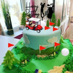 Gyufise 22Pcs Golf Cake Decorations Golf Cart Cake Toppers Heading for The Gr…