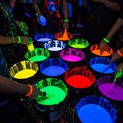 milo UV Party Paint | 5 Gallon Bucket | Fluorescent Event Paint | Various Colors
