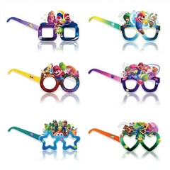 12pcs Anime The Super Mario Galaxy Glasses Birthday Photography Prop Favors Gift