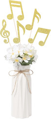 10 PCS Music Notes Centerpieces Gold Party Decorations Music Notes