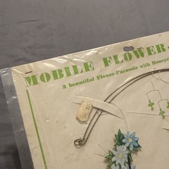 Vintage HONEYCOMB MOBILE Flower Parasol Jali Denmark Baby Shower