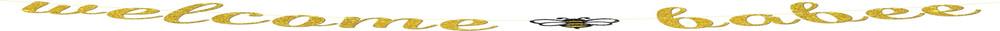 Welcome Babee Banner – Bumble Bee Baby Shower Party Decor – Oh Babee Banner – Ha