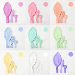 Macaron Colorful Balloons,144Pcs Mixed Size 5/12/18 Inch Assorted Pastel 9 Color