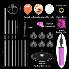 4Set Rose Gold Balloon Stand Table Centerpieces Party Decor