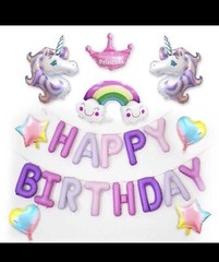 unicorn birthday balloons decorations