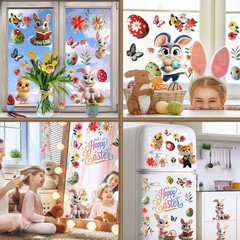 AhfuLife Easter Window Cling, 9 Sheets 30cm x 20cm, Stickers S