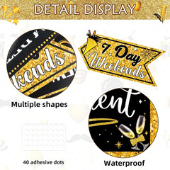 Retirement Party Decorations 20 Pieces Happy Retirement Party Signs for Black an