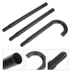 2Pcs Reusable Plastic Xmas Magician Crutch Wand Costume Accessory Black