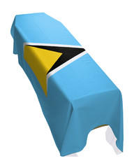 St Lucia Coffin Drape Flag – Premium Quality and Made To Order in the UK