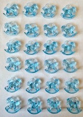24 Vintage Baby Boy Shower Cake Toppers Picks Gender Reveal Rocking Horse Decor