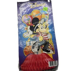 Vintage Disney Mickey Mouse Birthday Honeycomb Centerpiece 11 Inch Sports 90s