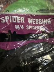 Halloween Décor Lot – Glow Bat Wall Stickers, Spider Webbing, Dead Stop Sign New