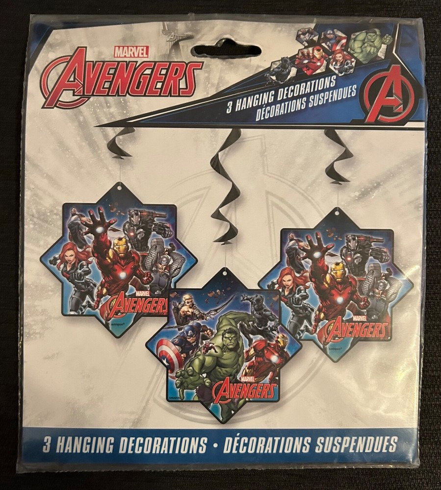 Marvel Avengers Hanging Swirl Decorations 3ct