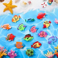 36pcs Plastic Tropical Mini Fish Toy Set for Children’s Party Supplies and Decor