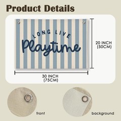 ShowDraven Playroom Wall Decor, Toddler Playroom Decor Hanging Linen Banner,P…