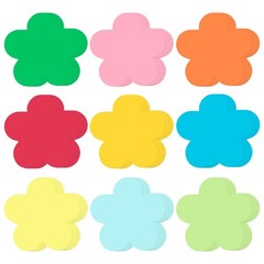 Flower Cutouts Paper Classroom Bulletin Board Assorted Colors DIY 117 PCS