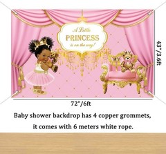 266pcs Royal Princess Baby Shower Decorations, Black Princess Baby Shower Suppli