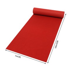 3??33Ft Red Carpet Runner Thickened Non-slip Runway Rug for Weddings Parties US