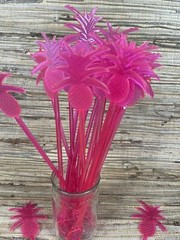 20 Pink Pineapple Swizzle Sticks 9.5″ tall Great 4 Adult Beverages Cocktail Tiki