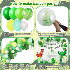 Dinosaur Birthday Party Decorations Supplies, Dinosaur Balloons Arch Garland Kit