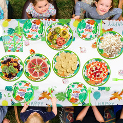 160 Pack Dinosaur Birthday Party Supplies Set Dinosaur Themed Tableware Set Dino