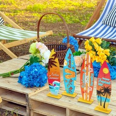 8 Pcs Surfboard Table Decorations Beach Signs Welcome to Paradise Sign Tropic…