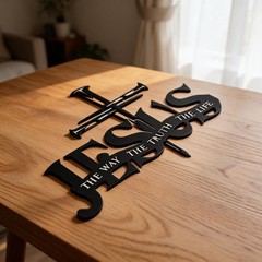 Decorative Metal Praying Hands Christian Wall Art for Entryway and Living Room
