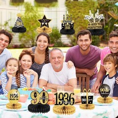 9pcs 90th Birthday Decorations 90th Birthday Centerpieces For Tables Decorations