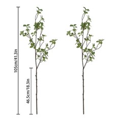 Ruidazon 2 pcs Artificial Greenery Stems, 41.3’’ Tall Fake Plants 2Pcs, Green