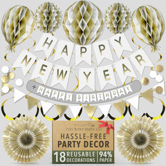 Premium Reusable New Years Decorations 2026 – Multi-Occasion Happy New Year Bann