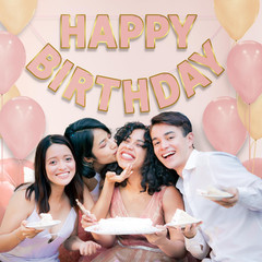 Happy Birthday Banner – 9Ft Pre-Strung Happy Birthday Sign for Women, Men, Girls