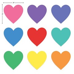 Paper Heart Cutouts 108pcs | Cut Out Shapes for Bulletin Board, Classroom, De…