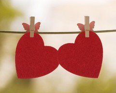 50PCS (Red, 50mm) Felt Hearts Cutout for Valentine’s Day Wedding Decoration Scr