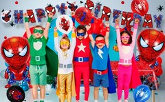 Spider Man Boys Party Decoration Marvel Birthday Supplies Foil Balloons Backdrop