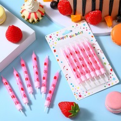 Threlaco 12 Pcs Strawberry 3.7 inches high, 0.3 in diameter, Pink