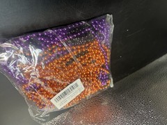 JULBEAR Bulk Halloween Beads Necklaces, 60 Pcs Mardi Gras Black Orange Purple
