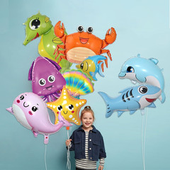 9 Pcs Sea Animal Balloons, under the Sea Decorations, Creature Shark Dolphin Wha