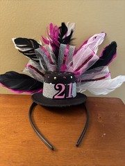 Happy 21st Birthday Head Band Party Celebration Birthday Hat