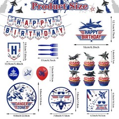 Air Force Birthday Decorations Top Fighter Jet Party Blue