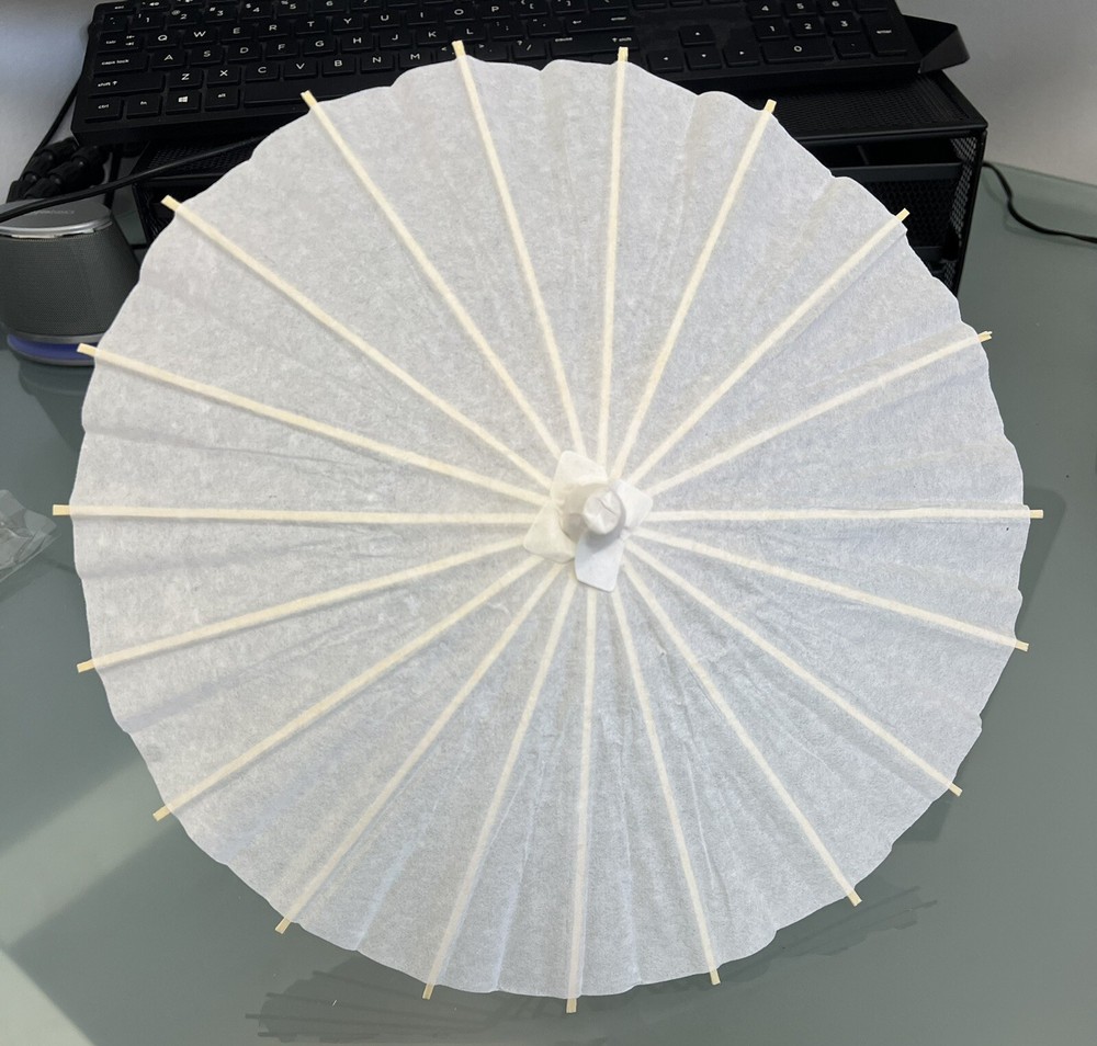 Paper Decoration Umbrella 11in. Cream Color – A0093