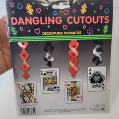 Amscan Casino Night Decor Set Jumbo Playing Cards Banner Cutouts Vintage New