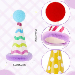 Mini Party Hats for Stuffed Animals Figures Toys Cute Cake Cone Birthday Party H