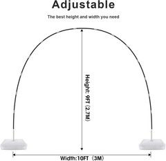 Chamvis Balloon Arch Kit, 9FT Height & 10FT Width Adjustable Balloon Arch Stand