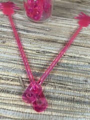 20 Pink Pineapple Swizzle Sticks 9.5″ tall Great 4 Adult Beverages Cocktail Tiki