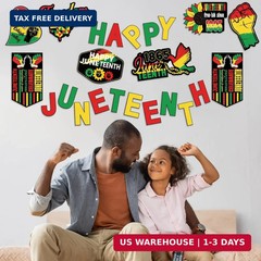 39 Pcs Happy Juneteenth Cutouts Freedom Day Party Decor June 19th 1865 Decoratio