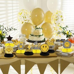 Outus 9 Pcs One Happy Dude Birthday Decoration Honeycomb…