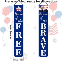 Durable Patriotic Decorations: 4 Set Weather-Resistant Banners for All Occasions