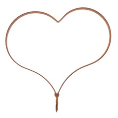 Metal Heart Insert Shaped Outdoor Decor Valentine’s Day Yard Signs Stake