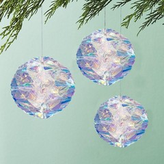 Iridescent Honeycomb Ball Decorative Hanging Ornaments Foil Ceiling Flowers